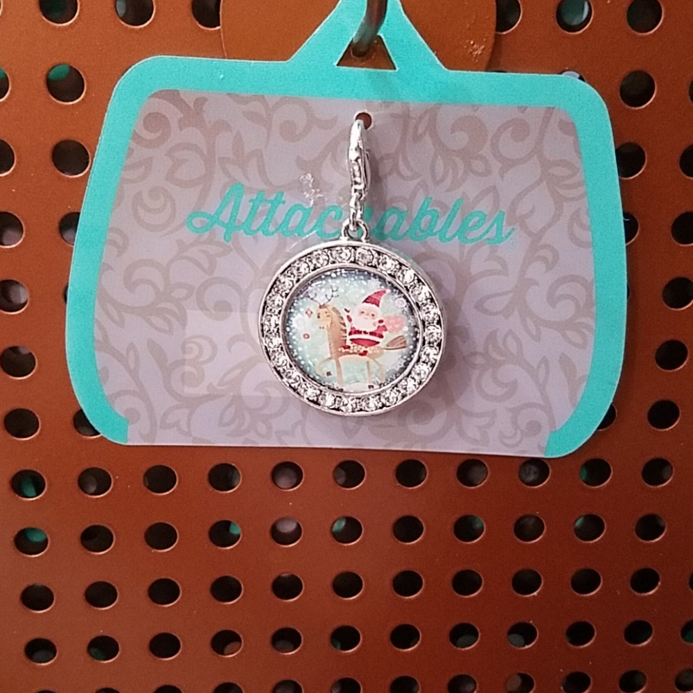 Santa with sleigh purse charm